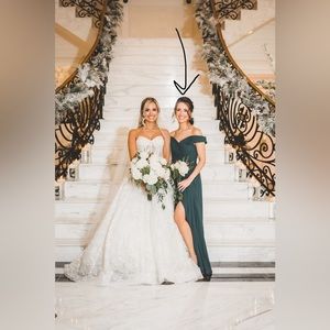 Azazie Audrianna Dress in pine green